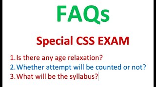 Special CSS EXAM special CSS EXAM coming in December  CSS Club  Mian Shafiq [upl. by Eloc]