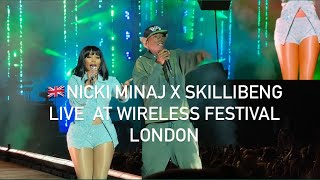 Nicki Minaj x Skillibeng performing Crocodile TeethquotWireless Festival London 2024 [upl. by Banebrudge496]