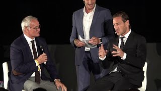 Totti al Colosseo scherza con Ranieri quotIl calcione a Balotelli E colpa tuaquot [upl. by Enairb]