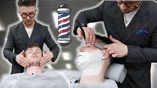 ✨ASMR✨ Über Relaxing 💈Barbershop Hot Towel Shave 🪒 [upl. by Rollet]