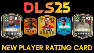 DLS 25 New Rating Cards  DLS 25 New Iconic Player Card  Dream League Soccer 2025 [upl. by Pierre825]