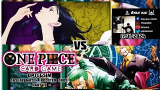 One Piece Card Game OPTCG Sim Casual Match Booster OP09 Part 10  Nico Robin vs Zoro amp Sanji [upl. by Rockey]