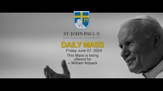 SJPII  Daily Mass Friday June 07 2024 [upl. by Brace835]