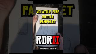 RDR 2  Volatile Fire Bottle Pamphlet Location rdr2 gaming shorts [upl. by Ajam]