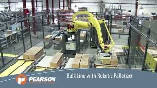 MultiLine Robotic Palletizing System  Pearson Packaging Systems [upl. by Akamahs]