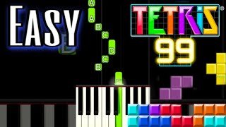 TETRIS THEME Korobeiniki  EASY Piano Tutorial Shorts [upl. by Llerdnam329]