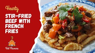 Hearty Stir fried Beef with French Fries Recipe  Thịt Bò Xào Khoai Tây Chiên [upl. by Mahau]