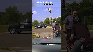 Road Rage Between Cop And Biker  Entitled Biker Pushes State Trooper Into Oncoming Traffic shorts [upl. by Sharleen]