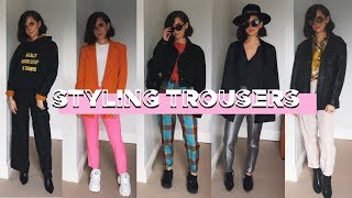 STYLING TAILORED TROUSERS 8 OUTFITS  sunbeamsjess [upl. by Maclaine]