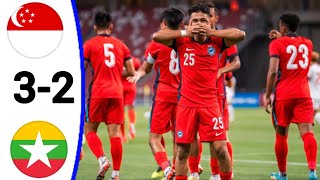 Singapore vs Myanmar 32 All Goals and Extended Highlights [upl. by Aneetsirhc]