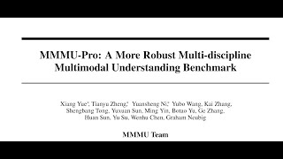 MMMUPro A More Robust Multidiscipline Multimodal Understanding Benchmark [upl. by Dellora]