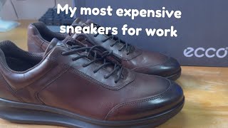 4K unboxing Ecco Aquet mens shoes [upl. by Eicul]