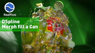 Realflow DSpline Tutorial  Morph fill a Can 04 [upl. by Leahcimed]