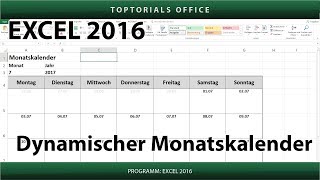 Dynamischen Monatskalender erstellen  Download Excel [upl. by Nilrem625]