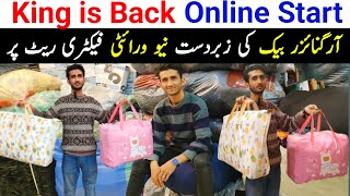 Organizer Bags Factory Rate l Organiser Bags Wholesale Market in Karachi  Triton  TariqVlogstar [upl. by Akimal]