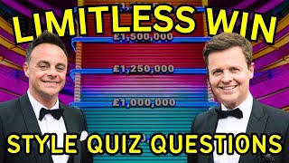 Limitless Win Style Quiz Questions  Numerical Answers Play Along [upl. by Rolfston]