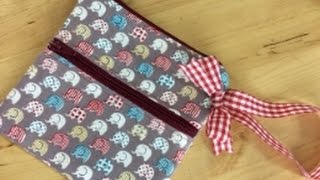 zippered wristlet sewing tutorial by Debbie Shore [upl. by Iredale859]