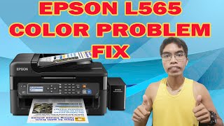 EPSON L565 COLOR PROBLEM  HOW TO FIX EPSON L565 PRINTER INK PROBLEM  POWER INK FLUSHING  CLEANING [upl. by Trescha]