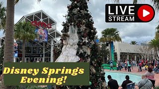 🔴LIVE Disney Springs Christmas Decor and The Hooligans  Disney World Livestream  1172024 [upl. by Nalyac]