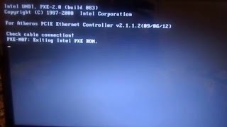 Вот в чем проблема Error Intel UNDI PXE20 build 083 Copyright C 1997 [upl. by Ellessig]