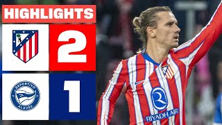 ATLÉTICO DE MADRID 2  1 DEPORTIVO ALAVÉS I HIGHLIGHTS LALIGA EA SPORTS news hub [upl. by Ecyarg704]