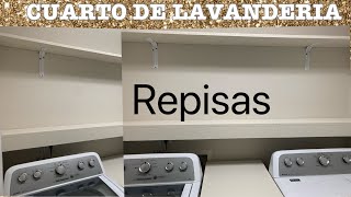 IDEAS REPISAS EN CUARTO DE LAVANDERÍA 2020 Laundry room makeover [upl. by Nalla]