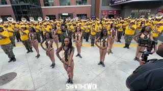 ASU Stingettes  ATL Braves HBCU Night  Alabama State University quotMighty Marching Hornetsquot [upl. by Hgielsel16]