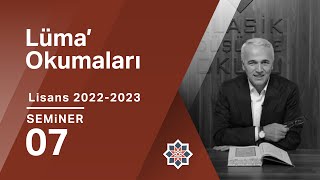 Ekrem Demirli Lisans Programı Lüma’ Okumaları 7 Seminer [upl. by Emogene480]