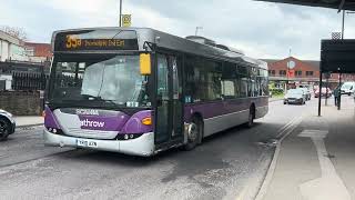 Cawthornes Travel of Rotherham YR10 AZN heads along Market Place with a 35a service to Warren [upl. by Adnarom652]