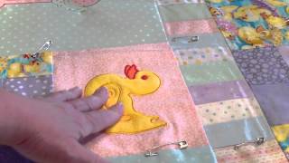 How to Machine Applique Baby Quilt Part Part 5 [upl. by Ennaecarg]