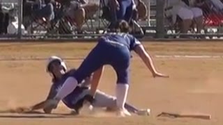 Shortstop 3 Consecutive Controversial Ump Calls vs Fillys  TCS Softball Tournament Emily Burrow [upl. by Ruder]