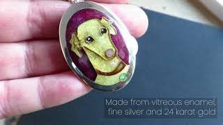 Portrait in Vitreous Enamels 24kt Gold amp Fine Silver [upl. by Ajidahk]