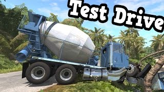 BeamNG Drive  Cement Mixer Truck Test Drive Ended by a Crash [upl. by Collimore790]