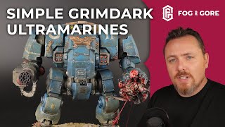 Grimdark Ultramarine Redemptor Dreadnought painting tutorial [upl. by Auohs]