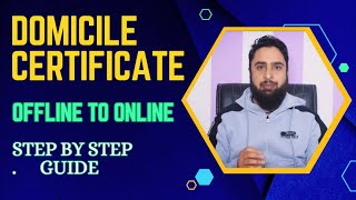 Domicile Certificate Offline To Online Process  Domicile Certificate Ko Online Kaise Karay [upl. by Mohandas200]