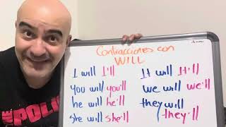 Cómo pronunciar las contracciones de WILL del futuro en INGLÉS [upl. by Aneetsirk]