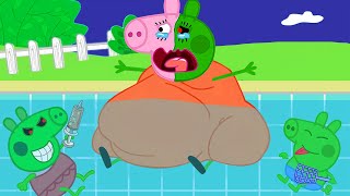 Please Help Peppa Pig  Zombie Appears At The City  Peppa Pig Funny Animation [upl. by Yaffit]