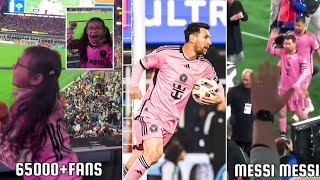 Fans Go Crazy After Messi 2 Goals Vs New England [upl. by Eynaffit]