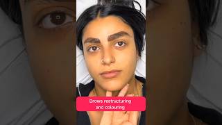 Eyebrows restructuring and colouring 45 juliedesigner eyebrow shortvideo youtubeshorts yt [upl. by Sadira]