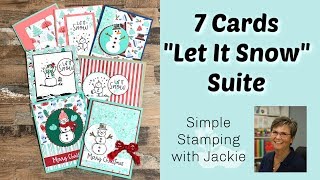 7 Adorable Handmade Cards with Snowman Season Stamp Set [upl. by Suoirtemed]