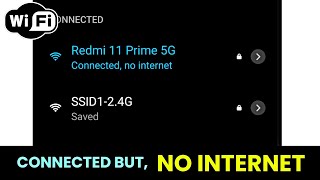 How To Fix Wi Fi Problem  Connected No Internet  WiFi Connected But No Internet Access Android [upl. by Frech]