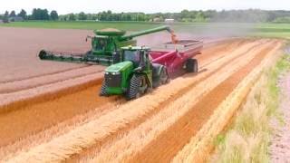 CampG Farms 2016 Illinois Wheat Harvest [upl. by Ennovad874]