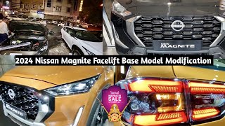 🤘2024 Nissan Magnite Facelift Base Model Modification✅ Magnite Modification✅ New Nissan Magnite [upl. by Nuj]