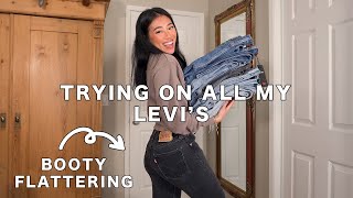 LEVIS JEANS TRY ON  REVIEW 501 Original  Skinny vs Wedgie Fit [upl. by Trella176]