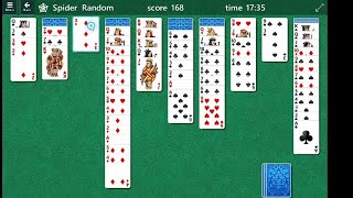 lets play spider solitaire difficult four suits how to solve a tough game [upl. by Whelan633]