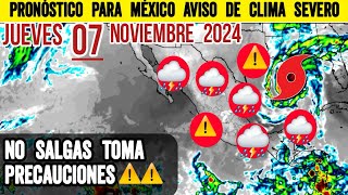 Pronóstico para México El tiempo de hoy  El tiempo de mañana [upl. by Nagorb]