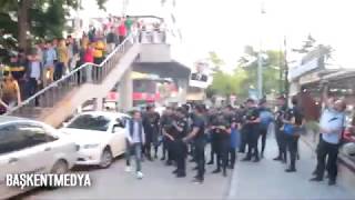 Ankaragücü taraftarlarından beşiktaş taraftarlarına saldırı anı [upl. by Janyte]