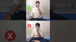 Nadi Shodhan Pranayama Anulom Vilom in the right amp wrong way ytshorts shorts yoga [upl. by Vitale]