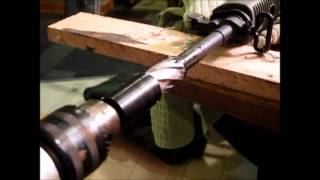 Using an Annular Cutter to Trim an Armalite AR180B Rifle Muzzle for Threading [upl. by Leandre133]