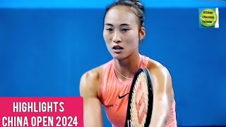 QINWEN ZHENGKAMILLA RAKHIMOVAHIGHLIGHTS CHINA OPEN 2024 [upl. by Stasny]